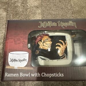 Brand New In Box Jujutsu Kaisen Ramen Bowl with Chopsticks 14oz/414ml JUST FUNKY